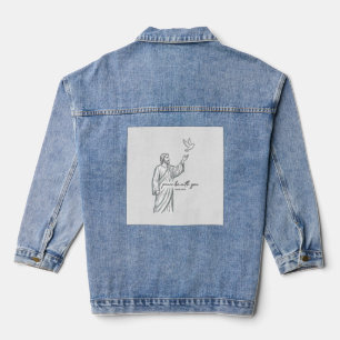 Peace Be With You Dove Christian Vintage Shirt Denim Jacket