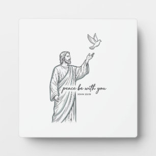 Peace Be With You Dove Christian Vintage Shirt Plaque