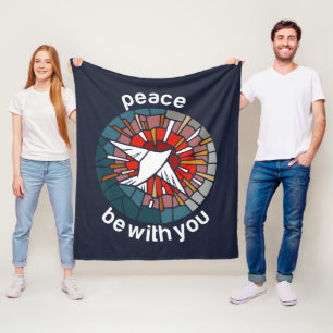 Peace be with you fleece blanket