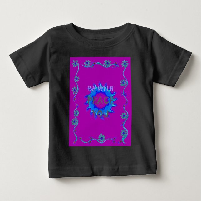 Peace Be With You Inspirational Print Baby T-Shirt (Front)