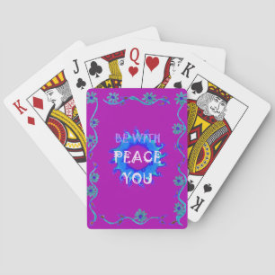 Peace Be With You Inspirational Print Playing Cards