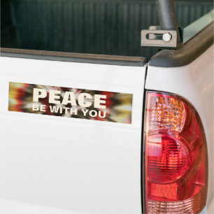Peace Be With You Tie Dye Bumper Sticker