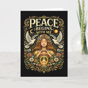 Peace Begins Within Holiday Card