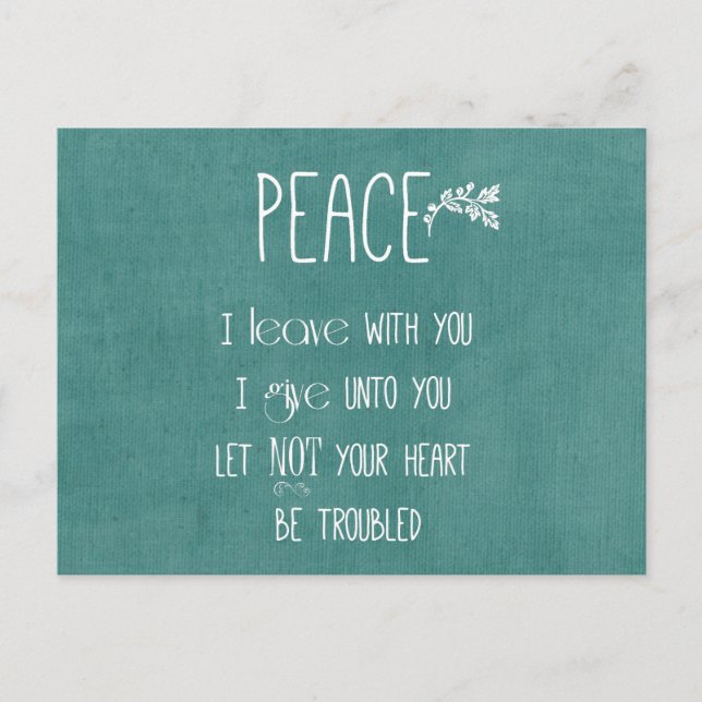 Peace Bible Verse Postcard (Front)