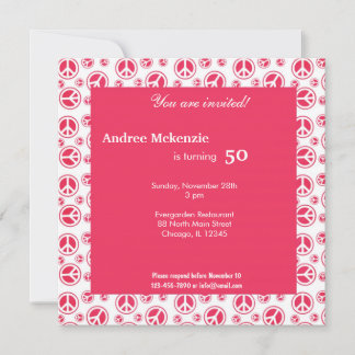 Peace Birthday Invitation