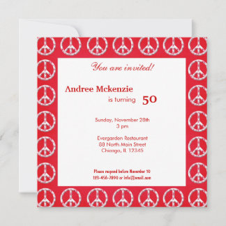 Peace Birthday Invitation