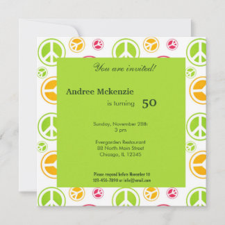 Peace Birthday Invitation