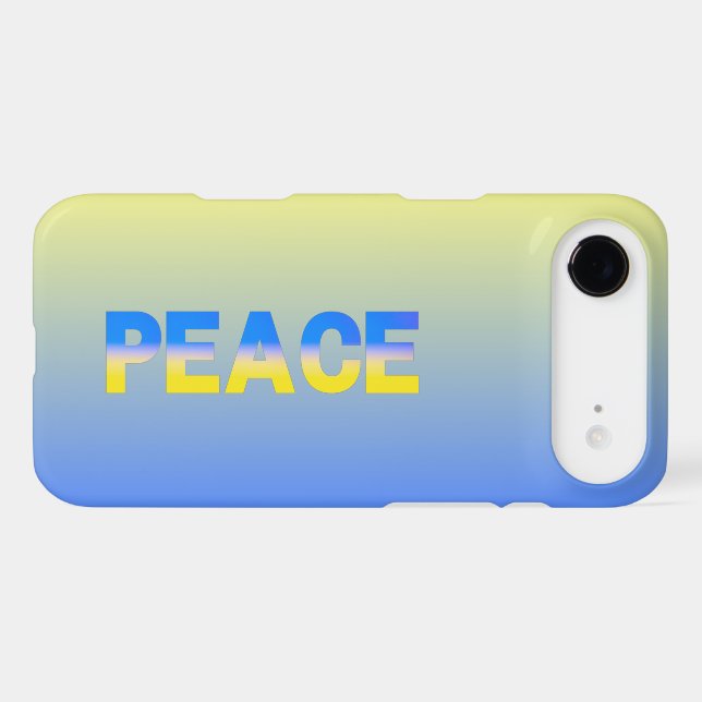 PEACE blue and yellow Ukraine Inspired modern chic (Back Horizontal)