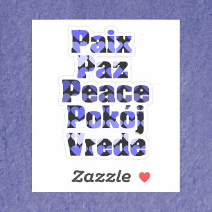 Peace Blue Hearts Many Languages