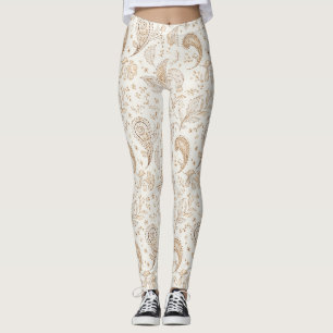 Peace Bohemian Hippie Sixties Paisley Leggings
