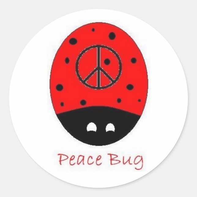 peace bug stickers (Front)