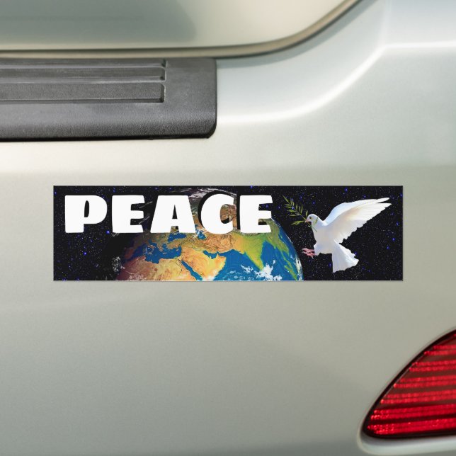 Peace Bumper Sticker (On Car)
