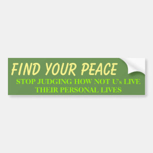 PEACE BUMPER STICKER