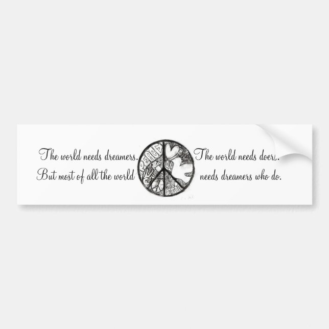 Peace Bumper Sticker (Front)