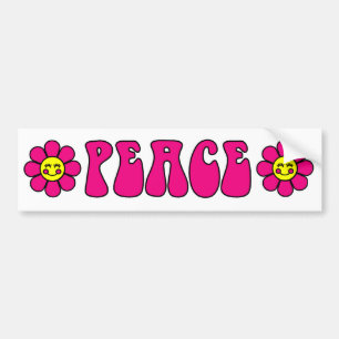Peace Bumper Sticker (Pink)