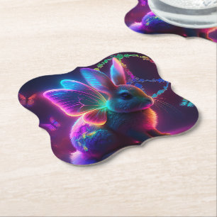 Peace Bunny Paper Coaster