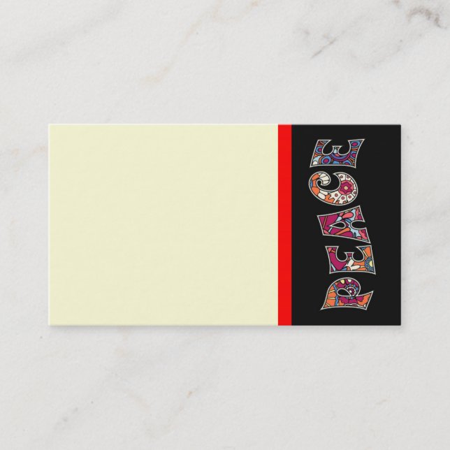 Peace Business Card (Front)
