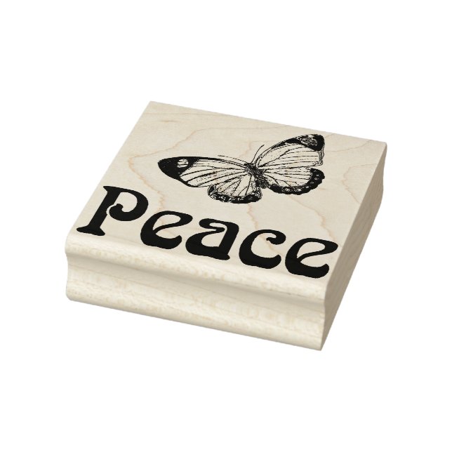 Peace butterfly  rubber stamp (Stamp)