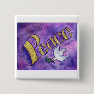 Peace Button (Square)