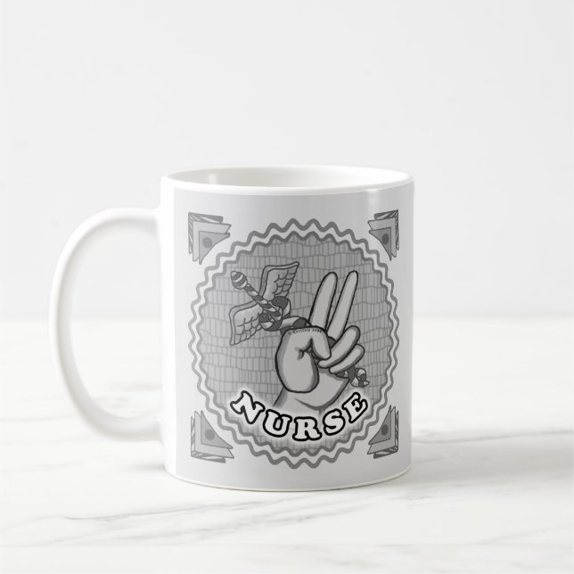 Peace caduceus nurse  coffee mug (Left)