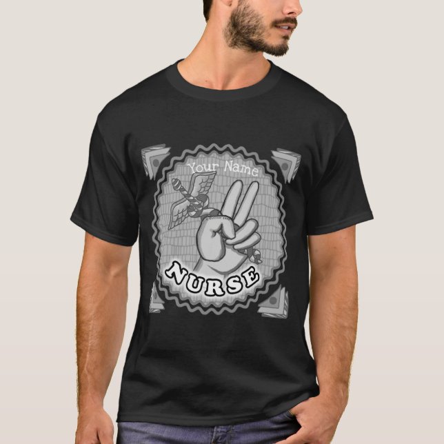 Peace caduceus nurse  T-Shirt (Front)