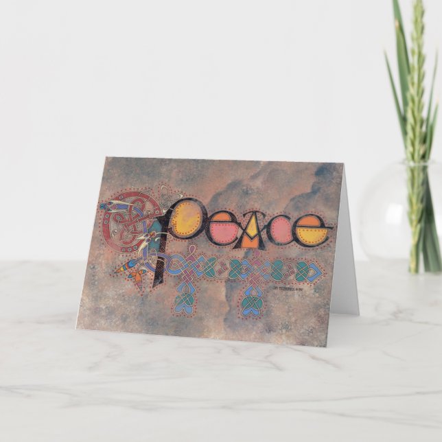 Peace Celtic Christmas Card (Front)