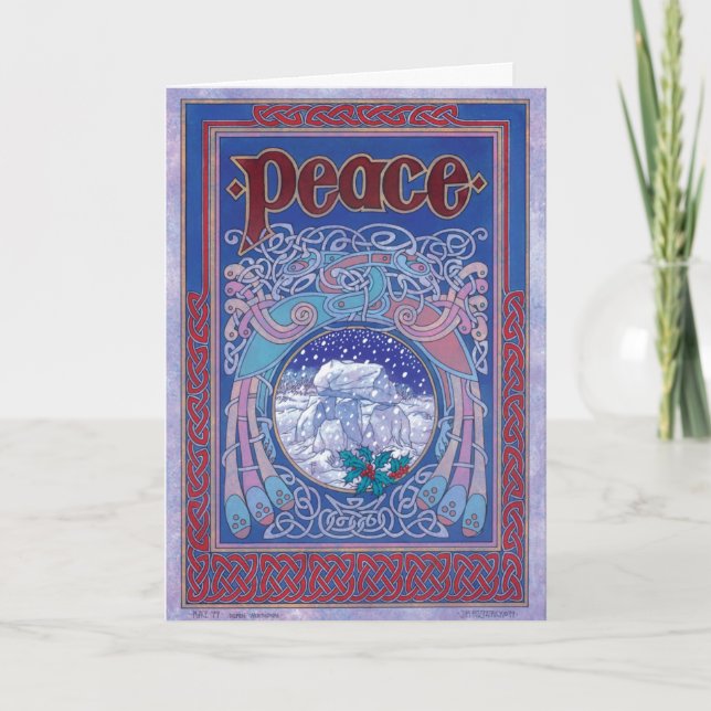 Peace Celtic Irish Christmas Card (Front)