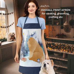 PEACE  Chow dog  holiday house flag Apron