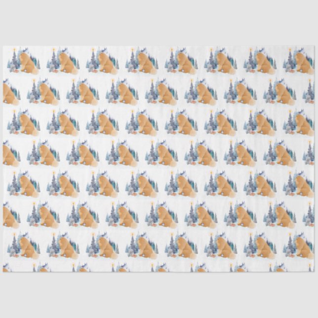 PEACE  Chow dog tissue paper (Front)