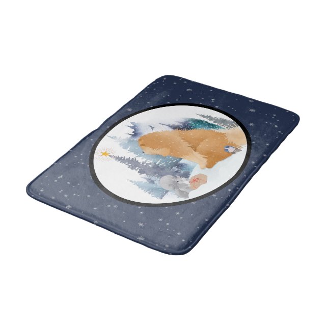 PEACE  Chow holiday MEDIUM crate/bath mat (Angled)