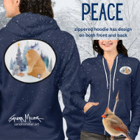 PEACE Chow hoodie back and front