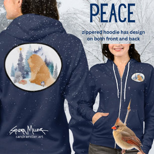 PEACE  Chow   hoodie back and front