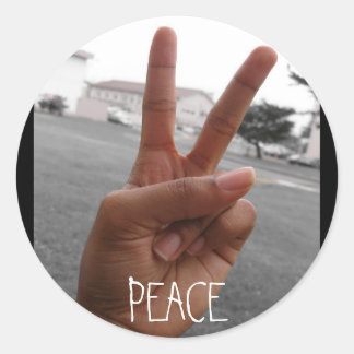 PEACE CLASSIC ROUND STICKER