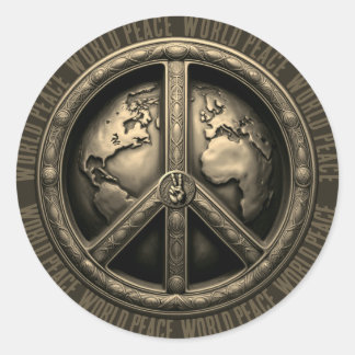 Peace  classic round sticker