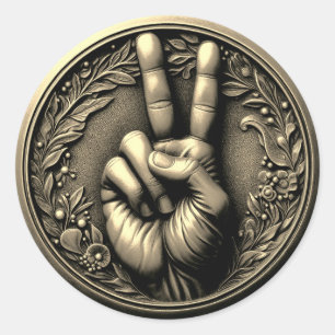 Peace  classic round sticker