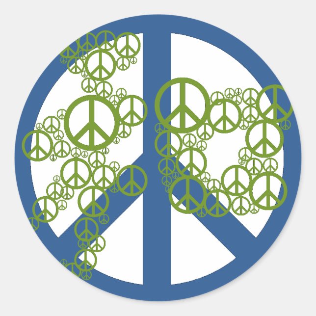 Peace Classic Round Sticker (Front)