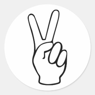 peace classic round sticker