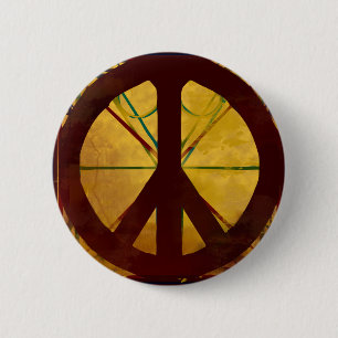 Peace Codex Antique Art Button