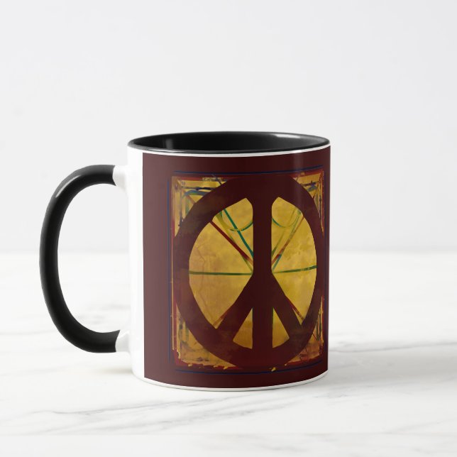 Peace Codex Antique Art Coffee Mug (Left)