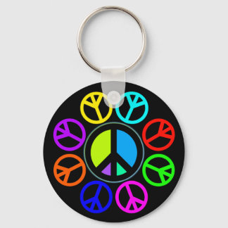 PEACE COLOR WHEEL KEY RING