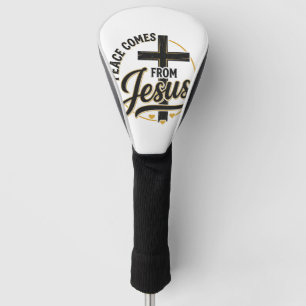 Peace Comes From Jesus Christian Cross Shirt Golf Head Cover
