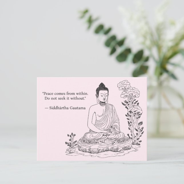 Peace comes from within Buddha  Postcard (Standing Front)