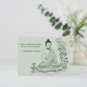 Peace comes from within Buddha  Postcard