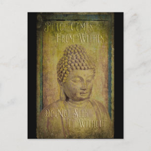 Peace Comes from Within Buddha Quote Postcard