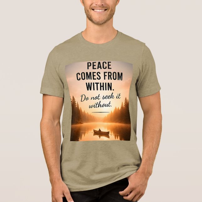 🕊️ Peace Comes From Within Daily Inspiration ✨ Tri-Blend Shirt (Front)