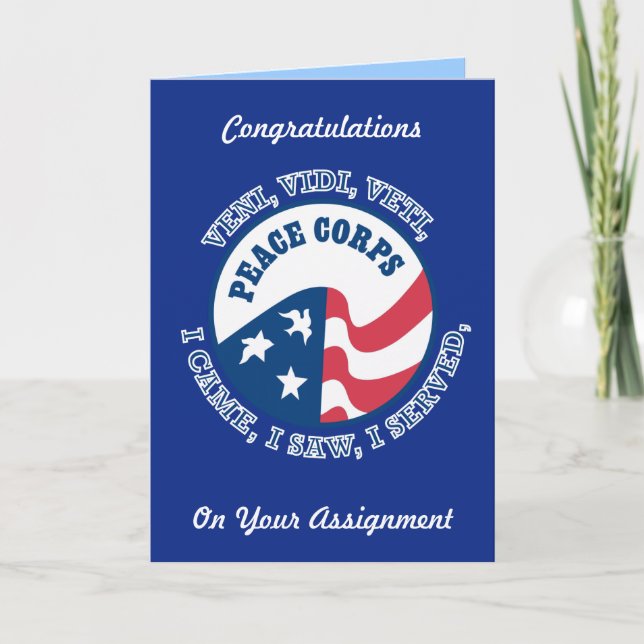 Peace Corps Assignment Greeting Card (Front)
