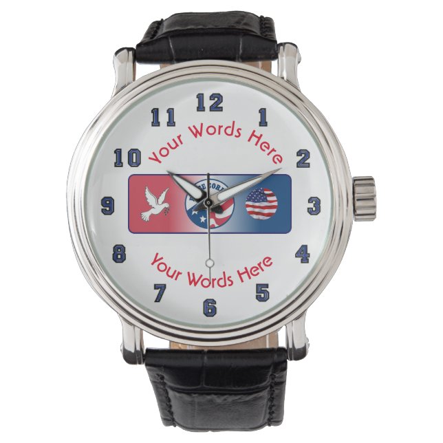 Peace Corps Dove Custom Watch (Front)