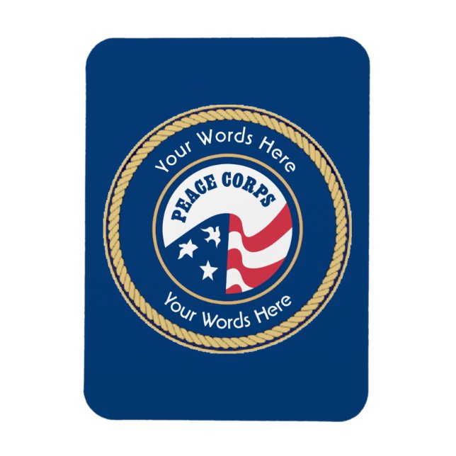 Peace Corps Universal Rope Shield Magnet (Vertical)