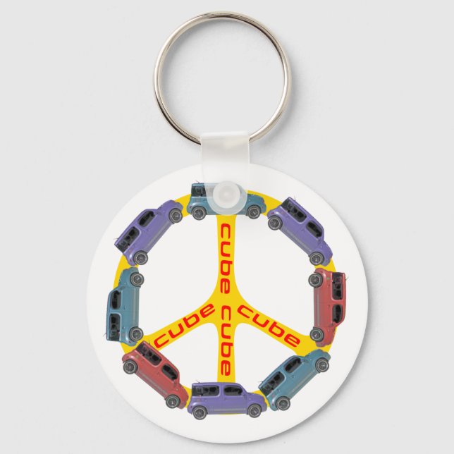 Peace Cube Key Chain (Front)