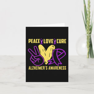 Peace Cure Love Alzheimer´s Awareness Card